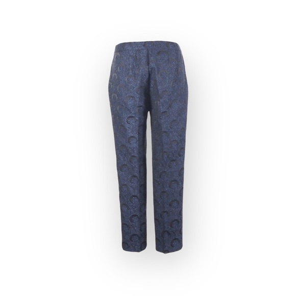 St John Collection ᪥ Luxe Metallic Brocade Dress Pants ᪥ Cobalt Blue ᪥ 12 Large - Picture 9 of 15